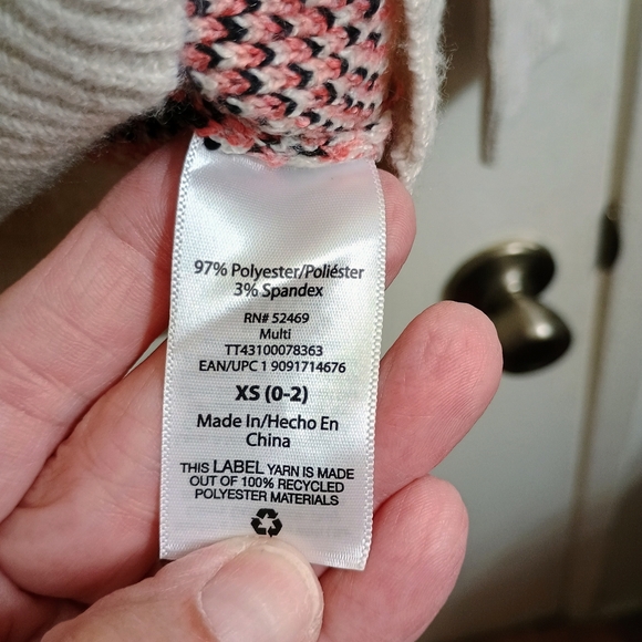 Time and Tru Women's Sweater - Pink, Tan, Cream - Picture 6 of 6